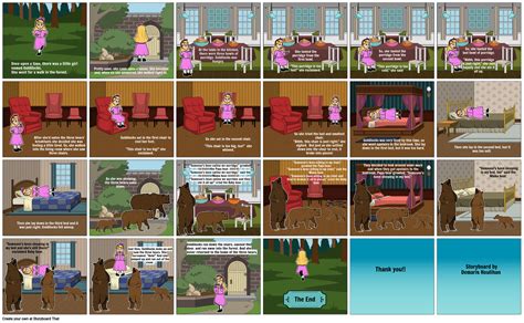 Goldilocks and the Three Bears Storyboard por xlovedemix