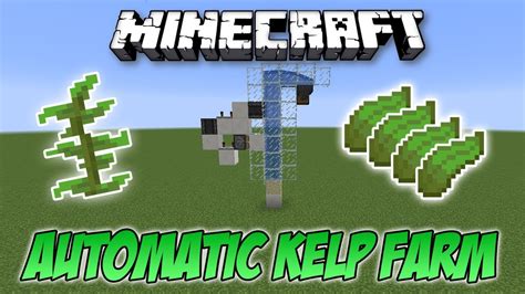 Minecraft: Automatic KELP FARM Tutorial - YouTube