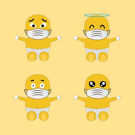 Baby Face Cute Emoji Set Defferent Vector 7922491 Vector Art at Vecteezy