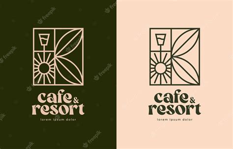 Premium Vector | Minimalist coffee shop logo monoline elegant template ...