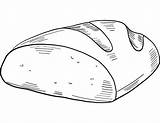 Bread Coloring Page Sketch sketch template
