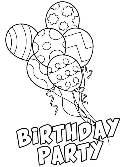 Happy Birthday Balloons Coloring Pages Home Design Id - vrogue.co