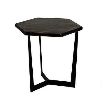 Teton Charred Black Solid Wood Accent Table
