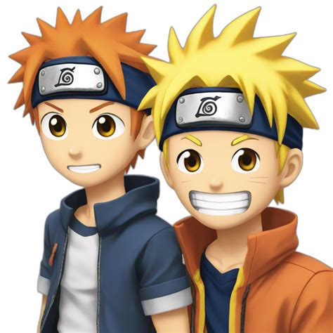 Naruto et Luffy et zoro | AI Emoji Generator