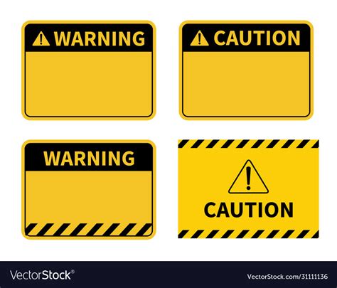 Warning sign blank warning sign Royalty Free Vector Image