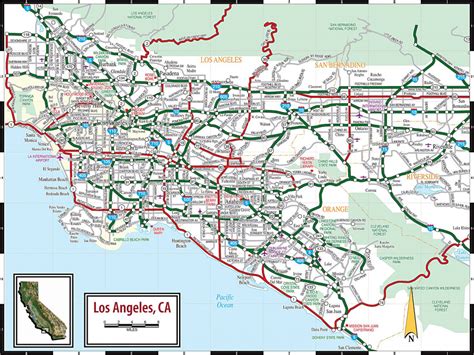 Large Los Angeles Maps For Free Download And Print | High-Resolution for Los Angeles Freeway Map ...