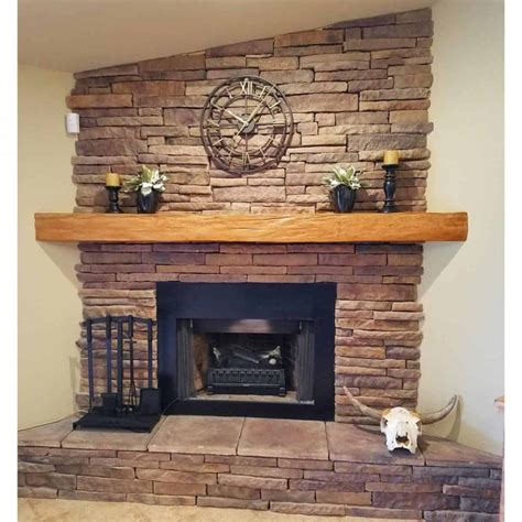 6"H x 8"D x 36"W Rough Sawn Faux Wood Fireplace Mantel, Golden Oak - Fireplacess.com