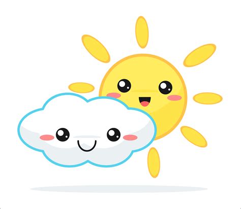 Weather forecast vector cute kawaii cartoon. 593508 Vector Art at Vecteezy