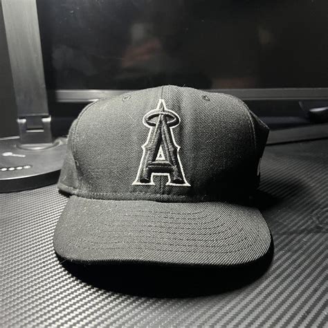 Los Angeles Angels black essential cap MLB 7 - 3/8... - Depop