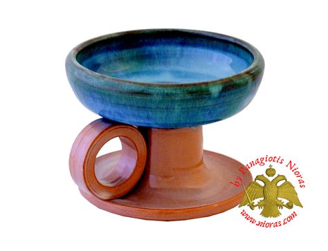 Orthodox Incense Burner Ceramic Simple With Handle Brown Green, Ceramic Incense Burners ...