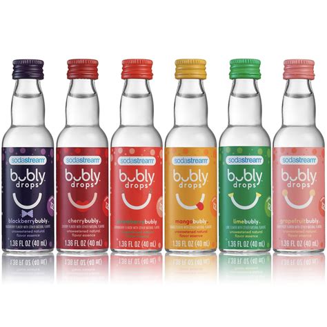 SodaStream bubly drops Sparkling Water Lime, Original 6 Flavor Variety Pack, 240 ml - Walmart.com