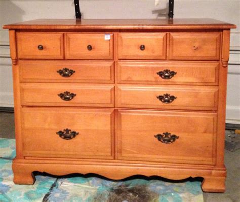 Traditional Maple Dresser Makeover - Tutorial on Adding Feet to a Dresser - Saw Nail and Paint ...