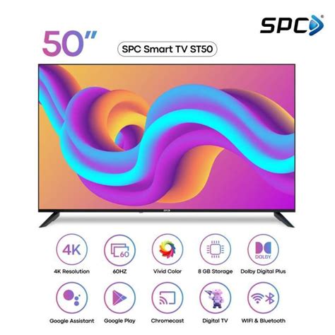 Promo Led Smart Tv Spc St50 50 Inch Hd 4k Hdmi - Spc Smart Tv Android 9 ...