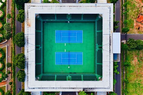 Aerial Photography of Tennis Court · Free Stock Photo