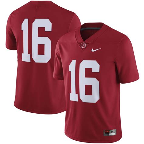 Nike #16 Alabama Crimson Tide Crimson Limited Football Jersey