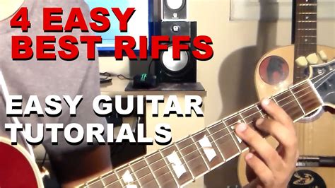 How to Play 4 Easy Best Riffs Beginner Guitar Lessons [Tabs/Backing Tracks Included] - YouTube