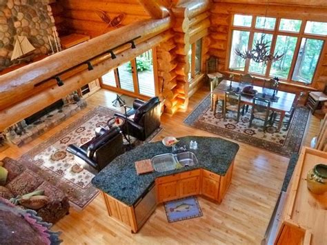 Log Cabin Homes With Open Floor Plans | Log cabin homes, Log cabin ...