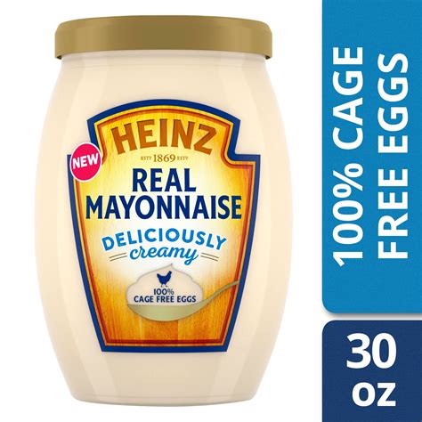 Heinz Real Mayonnaise, 30 fl oz Jar - Walmart.com - Walmart.com