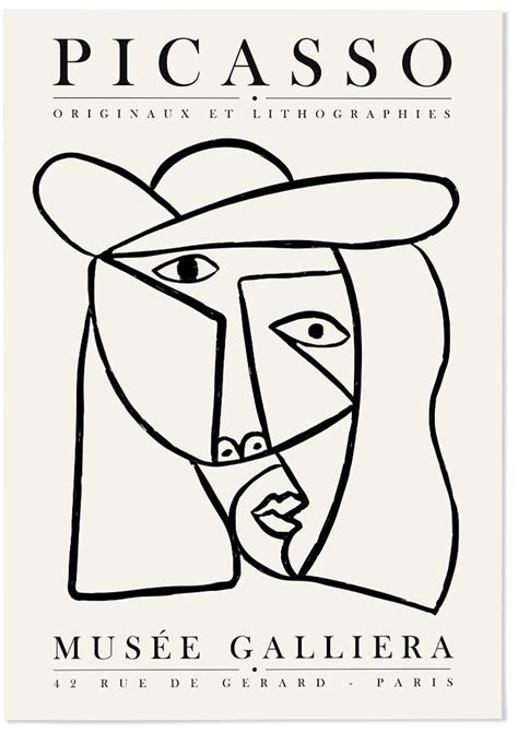 Pablo Picasso Abstract Line Drawings | Modern Art Posters – Posterist