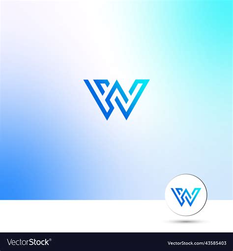 Letter w w logo design concept Royalty Free Vector Image