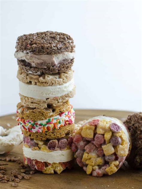 Cereal Ice Cream Sandwiches - Bless This Mess