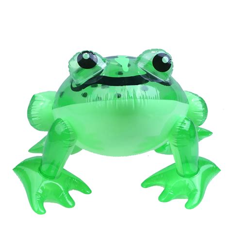 1pcs Friendly PVC Frog Inflatable Toys Children Green Frog Shaped Balloons Inflatable Cartoon ...