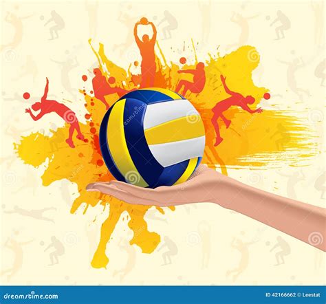 Dynamic Background Design Volleyball for Sports Themed Artworks