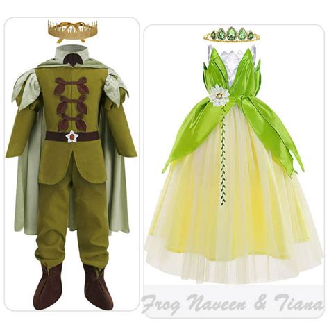 Boys Girls Prince Naveen Cosplay Outfits Sets Tiana Costume Dress Up ...