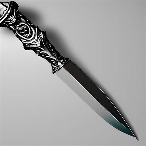 Fantasy Silver Dagger 3D Graphic · Creative Fabrica