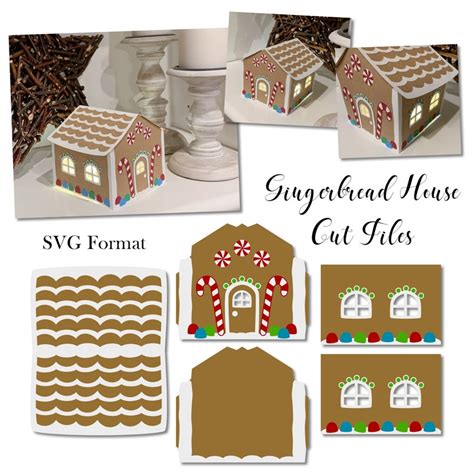 Gingerbread House SVG Gingerbread House Cut File 3D | Etsy