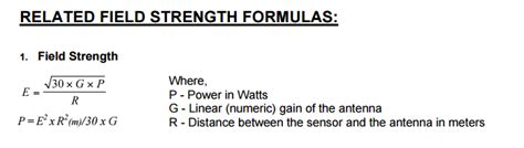 rf - Formula for Field Strength - Electrical Engineering Stack Exchange