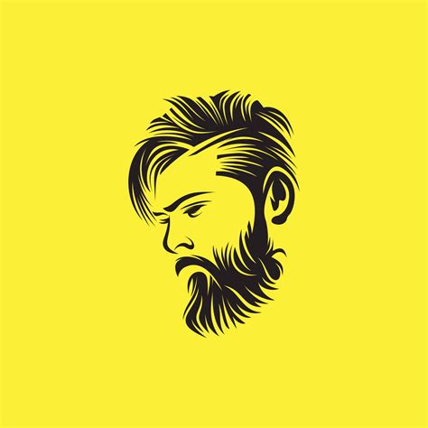 Beard man logo design vector illustration 11849717 Vector Art at Vecteezy