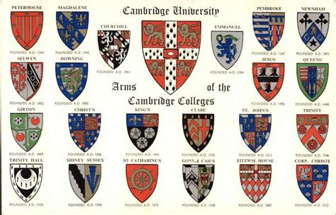 Cambridge University - Coats-of-Arms of the Cambridge Colleges England ...