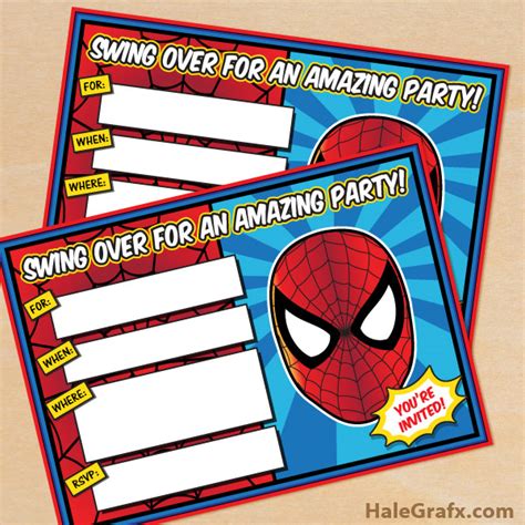 FREE Printable Spider-man Birthday Invitation