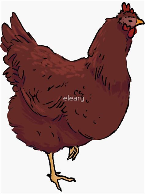 "Rhode Island Red Chicken" Sticker for Sale by eleary | Redbubble