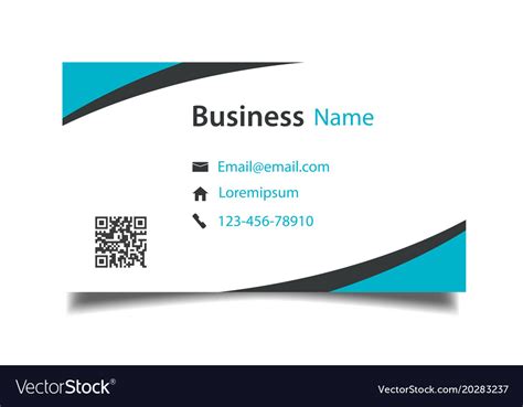 Modern business card white and blue background vec