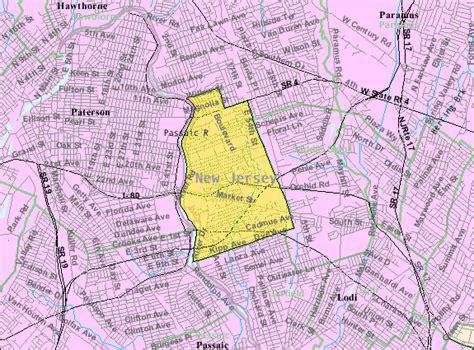 Image: Census Bureau map of Elmwood Park, New Jersey