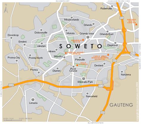 Soweto Map and Soweto Satellite Images