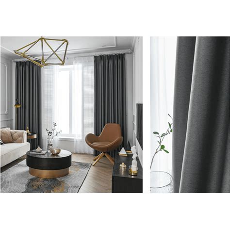 Rémy Blackout Double-Sided Plain Linen Thermal Insulated Curtain - Dar – Discover Curtains
