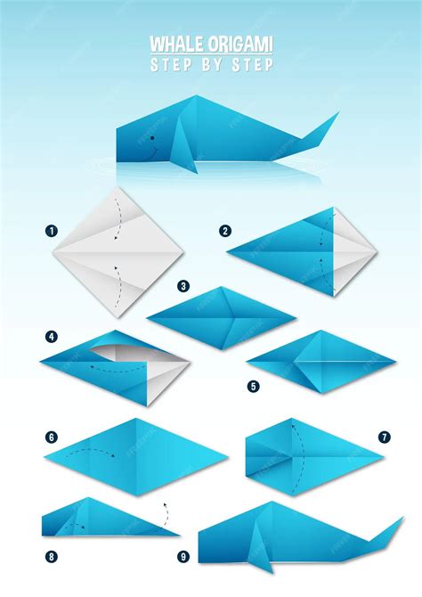 How to Make an Easy Origami Whale - Folding Instructions