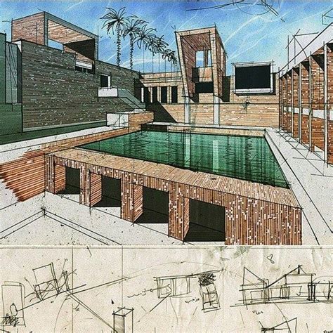 20 Contoh Gambar Sketsa Bangunan Arsitektur - Jurnal Arsitektur