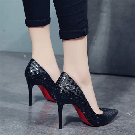 Europe Sexy Women Shoes Red Bottom High Heels Pumps Spring/Autumn 2019 New Pointed Thin Heels ...