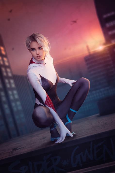 Spider Man Gwen Stacy Shirogane Sama Cosplay Women Blonde Gwen Spider Gwen Spider Gwen Bunnybii ...