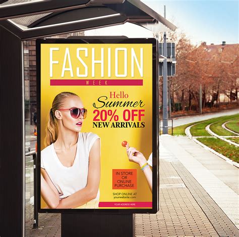 Free Bus Stop Billboard Banner Mockup - Graphic Google - Tasty Graphic ...