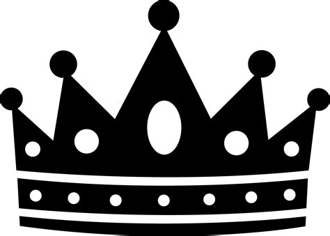 Black Royal Crown Silhouette - Free Clip Art