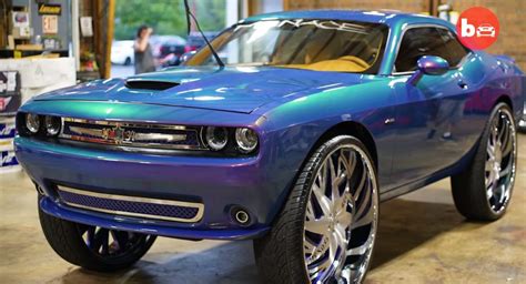 Dodge Challenger Donk Car Has 34-Inch Wheels, Shade-Shifting Paint Job ...