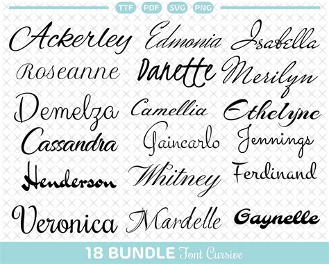 Cursive SVG Cursive Bundle font for Cricut Bundle cursive font svg Font svg Cricut font svg ...