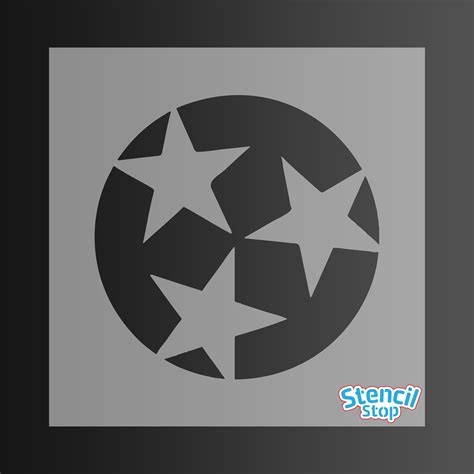 Tennessee State Flag Three Star Stencil | Star stencil, Tennessee state flag, Tennessee flag