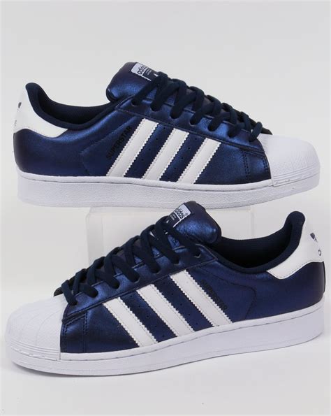 Adidas Superstar Trainers Bold Blue/White,originals,shell,toe,80s,shoes