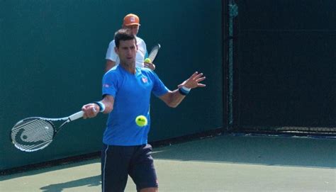 Novak Djokovic Training Session